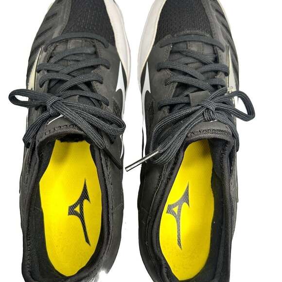 Mizuno Players Trainer 2 Baseball Softball Turf Shoes Black White - Picture 3 of 6